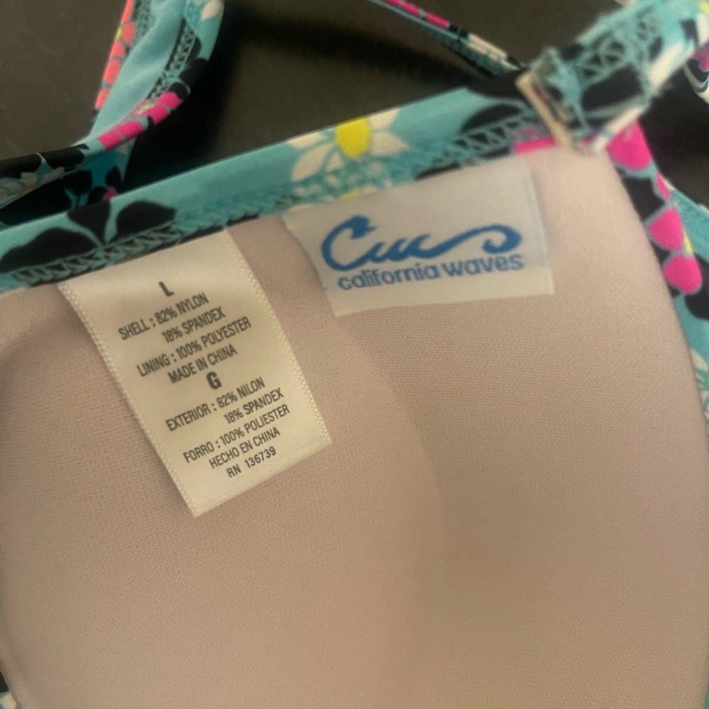 California Waves Bikini size L, NWOT - Picture 8 of 9